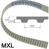 944 MXLPU 025  Zahnriemen, Stahlcord, PU, Megapower