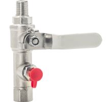 113972   flushing connection, with manual ball valve, R1/4a x G1/4i, (brassnickel-plated)