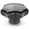 DIN 6336-KU-20-M4-K-MS   star handle, DIN 6336