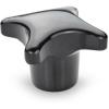 DIN 6335-KU-32-M6-K   star knob, DIN 6335
