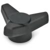 GN 5330.5-100-M12-E   three-star handle, withstainless steel bushing