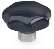 GN 6336.1-32-M6-E-NI   star handle, Nirosta