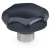 GN 6336.1-32-M6-E-NI   star handle, Nirosta