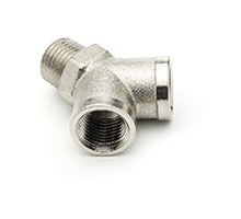 109002  Y-Stück, 2x G1/4ixR1/4a, Messing vernickelt