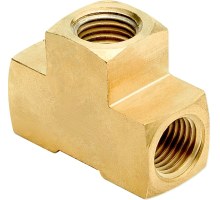 110025  T-Stück, 3 x G1/4i (Messing)
