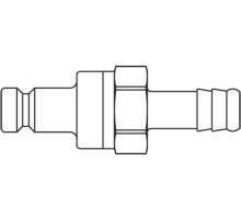 52SBTF09SPN  Verschlussnippel, NW 6, Schlauch 9 mm