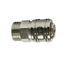 243.01-N E  Schnellverschlusskupplung, NW 7,2, connect line, Messing vernickelt, G 1/4 AG