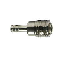 243.44-N E  Schnellverschlusskupplung, NW 7,2, connect line, Messing vernickelt, Tülle LW6