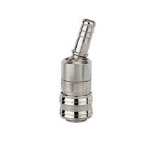 243.404-N  Schnellverschlusskupplung, NW 7,2, Messing vernickelt, Tülle 13 mm drehbar