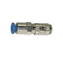 243.08/10-N  Schnellverschlusskupplung, NW 2,7, Messing vernickelt, push-in Anschluss 4 mm