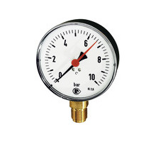 136  Manometer, Kunststoff, G 1/2 unten, 0-10 bar, Dmr. 80