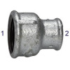 TFM240-112114   sleeve 240, IG/IG, Rp 1 1/2, Rp 1 1/4, melleable cast iron blackhot-dip galvanised