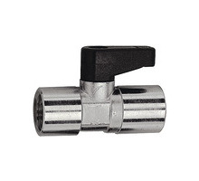 371.02-2  Mini-Kugelhahn, mit Drehgriff, Messing vernickelt, Rp 1/2 IG