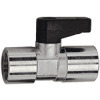 371.02-1  Mini-Kugelhahn, mit Drehgriff, Messing vernickelt, Rp 3/8 IG