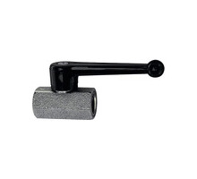 374.02  Mini-Kugelhahn, sandgestrahlt, Messing vernickelt, mit Handhebel, G 3/8 IG