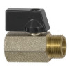 373.11-E  Mini-Kugelhahn, valve line, Messing vernickelt, mit Drehgriff, G 1/4 IG/AG