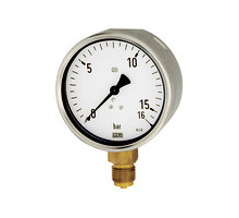 500/5   manometer, robust design, G 1/2 bottom, -1/+15 bar, diameter 100