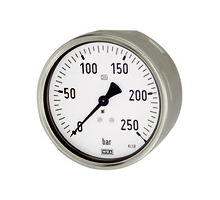 600   manometer, robust design, G 1/2 at the backeccentric, -1/0 bar, diameter 100