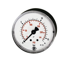 110.45-KD   manometer, plastic, G 1/8 at the back, 0-6 bar/86 psi, diameter 40