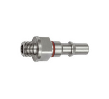 426.61-R  Nippel, unverwechselbar, NW 6, ISO 6150 C, G 1/4 AG, rot