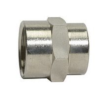 252.20/N-E  Muffe, value line, M5, SW 8, Messing vernickelt