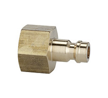 243.033  Nippel, für Kupplungen NW 5, Messing blank, G 1/8 IG, SW 14