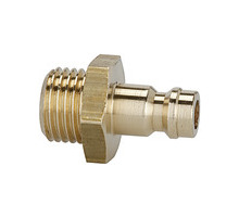 243.032/S  Nippel, für Kupplungen NW 5, Messing blank, G 3/8 AG, SW 19