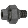 TFV331-112-DS   screw connection 331, flat sealing, R 1 1/2, Rp 1 1/2, melleable cast iron black