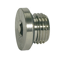 233.01-N-E  Verschlussstopfen, O-Ring, value line, M5, Messing vernickelt