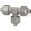 14.800-6 ESH  T-Verbinder, für Schlauch 6/4 mm, SW1 12, SW2 10, Edelstahl 1.4404