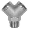 255.00  Verteiler, 2-fach, R 1/8 außen, Abgänge 2x G 1/8 innen, Messing vernickelt