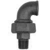 TFV 97-12-S   screw connection arch 97, flat sealing, Rp 1/2, R 1/2, melleable cast iron black