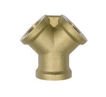 255.02  Verteiler, 2-fach, G 1/2 innen, 2x G 1/2 innen, Messing blank