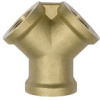 255.01  Verteiler, 2-fach, G 3/8 innen, 2x G 3/8 innen, Messing blank