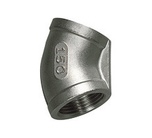 253.45-ES  Winkelstück 45°, IG/IG, Rp 3/4, Edelstahl 1.4401/1.4408