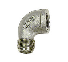 253.15-ES  Winkelstück 90°, IG/AG, Rp 1/8, R 1/8, Edelstahl 1.4401/1.4408