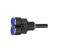 142.006-K  Y-Steckverbindung, Stecknippel 6 mm, Blaue Serie, für Schlauch-Dmr. 6