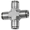 860.004 ES  X-Steckverbindung, für Schlauch-Außen-Dmr. 4, Edelstahl 1.4404