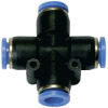 139.004  X-Steckverbindung, Blaue Serie, für Schlauch-Außen-Dmr. 4 mm
