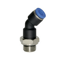 167.014-4  Steckverschraubung, 45°, Blaue Serie, drehbar, G 1/4 außen, Dmr. 4 mm