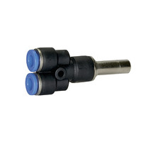 PYSR-64  Y-Steckverbindung, Stecknippel 6 mm, Blaue Serie mini, für Schlauch-Dmr. 4