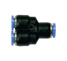 140.016  Y-Steckverbindung, Blaue Serie, für Schlauch-Außen-Dmr. 16 mm