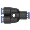 140.003M  Y-Steckverbindung, Blaue Serie mini, für Schlauch-Außen-Dmr. 3 mm