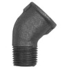 TFW 121-20-S   angle 121, 45°, Rp 2 inside, R 2 external, melleable cast iron black