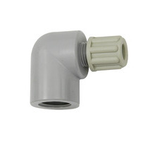 150.13  Winkel-Aufschraubverschraubung, G 1/4 innen, für Schlauch 8/10 mm, PA