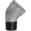 TFW 121-20   angle 121, 45°, IG/AG, Rp/R 2, melleable cast iron blackhot-dip galvanised