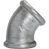 TFW 120-38   angle 120, 45°, IG/IG, Rp 3/8, melleable cast iron blackhot-dip galvanised