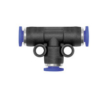 138.004M  T-Steckverbindung, Blaue Serie mini, für Schlauch-Außen-Dmr. 4