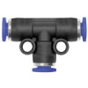 138.003M  T-Steckverbindung, Blaue Serie mini, für Schlauch-Außen-Dmr. 3