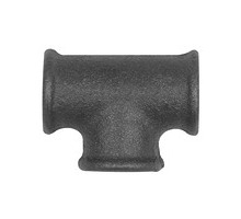 TFT 130-112-S   T-piece 130, 3x Rp 1 1/2 inside, melleable cast iron black
